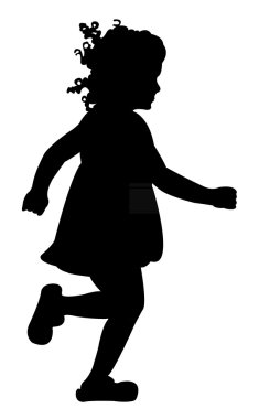 bir kız vücudu siluet vektörü