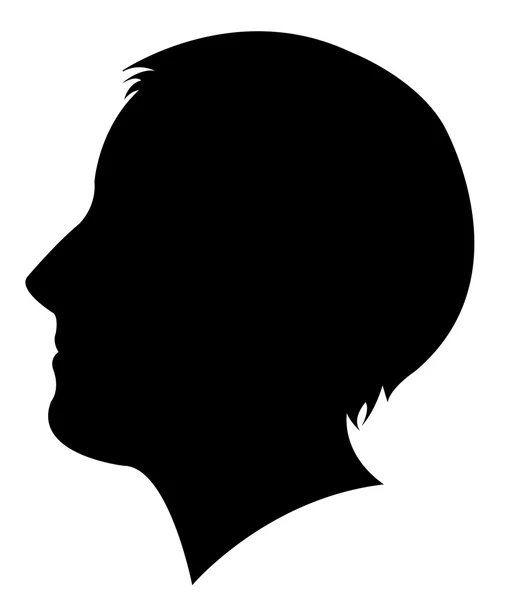 Een dame hoofd silhouet vector — Stockvector