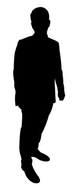 bir erkek vücudu silueti vektörü