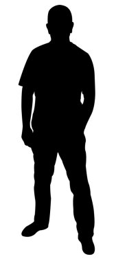 bir erkek vücudu silueti vektörü