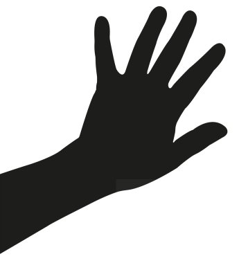 bayan el silueti vektörü