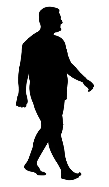 Un homme marchant silhouette — Image vectorielle