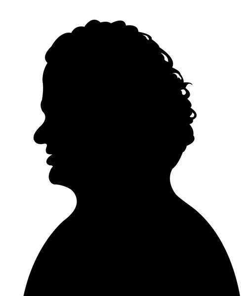 Een man hoofd zwarte kleur silhouet vector — Stockvector