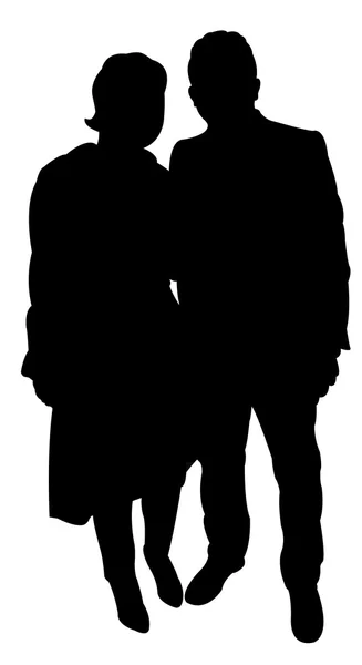 A couple silhouette vector — Stock Vector