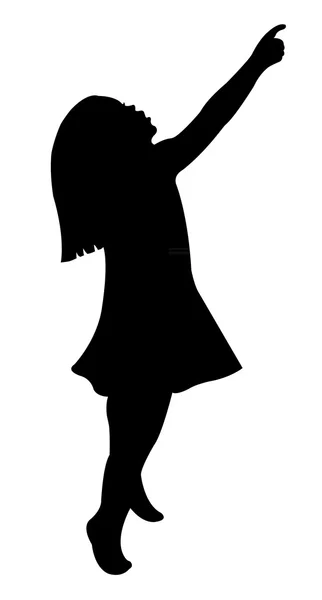 Une fille corps silhouette vecteur — Image vectorielle