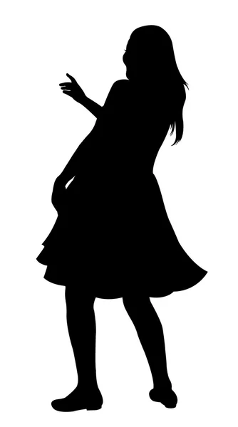 Buikdanseres, dansen, silhouet vector — Stockvector