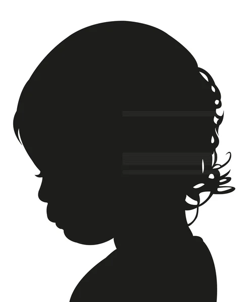 Παιδί κεφάλι σιλουέτα διάνυσμα — Διανυσματικό Αρχείο