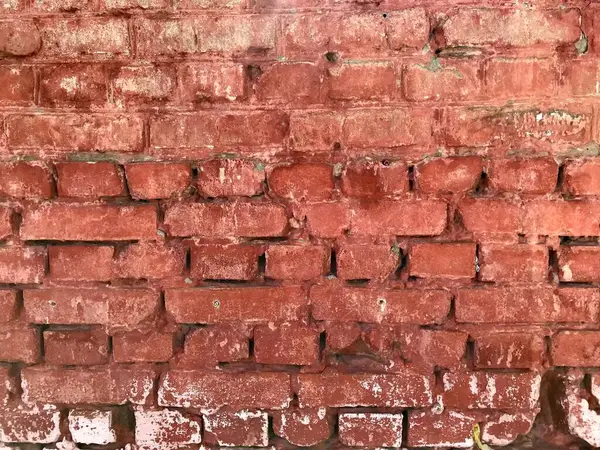 Alte Rote Und Weiße Ziegelwand Textur Hintergrund — Stockfoto