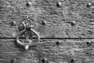bir eski ahşap kapı ya da kapı parçası closeup