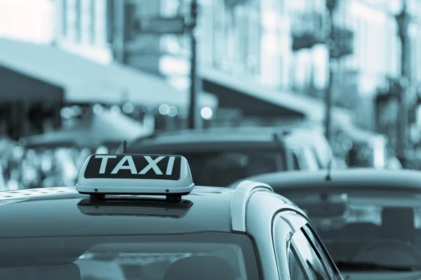 Szimbólum vagy jel, taxi, autó tetőre — Stock Fotó