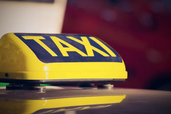 Bir taksi closeup içinharika bir simge — Stok fotoğraf