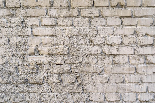 Cihlovou texturou pozadí nebo tapeta špinavé bílé barvy — Stock fotografie