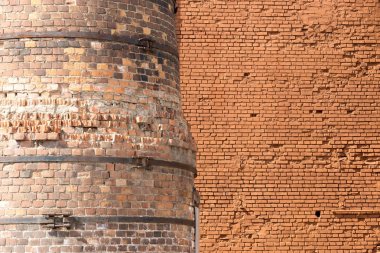 eski baca closeup ve bölümü bir tuğla duvar