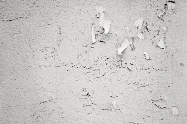 Old Plastered Grey Concrete Wall Surface Fragmentary Paper Stickers Abstract — Stock Photo, Image