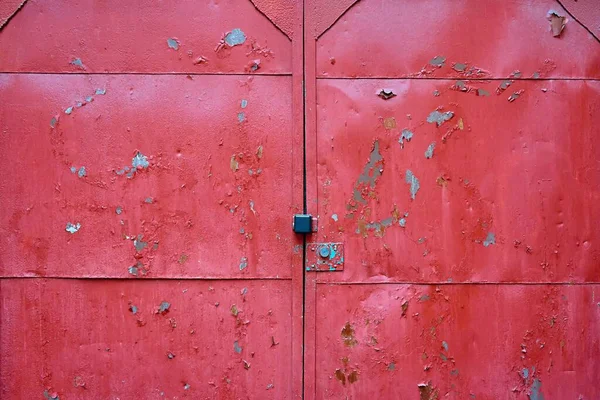 Old Sheet Iron Gate Abstract Background Wallpaper Pink Color — Stock Photo, Image