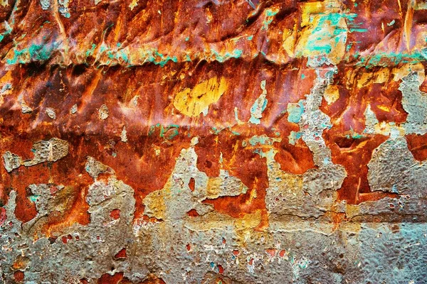 Abstraktní Textura Rezavého Starého Natřeného Povrchu Ocelového Plechu Pro Vinobraní Stock Snímky