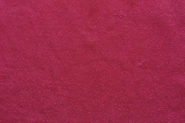 机织背景或壁纸用织物红色的纹理特写计划 — 图库照片