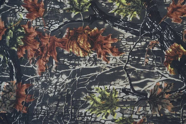 Abstract Bos Bloemen Camouflage Patroon Stof Voor Achtergrond Behang — Stockfoto