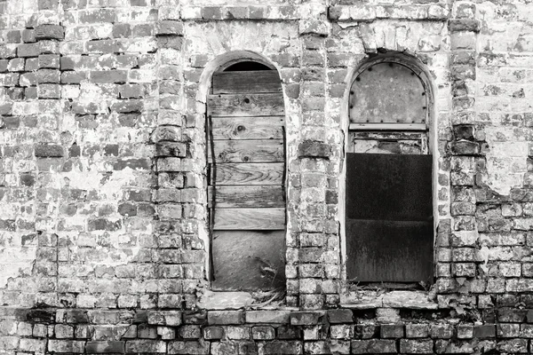 Viejo muro de ladrillo de tono monocromo — Foto de Stock