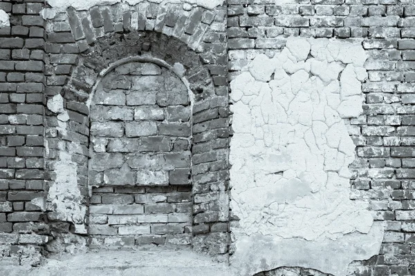 Wall of the ancient building in monochrome tones — Stock Photo, Image
