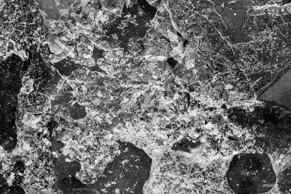 Abstract texture ice of black-white color — Stock Photo, Image