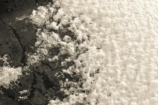 Textura friável espumante neve de cor bege — Fotografia de Stock