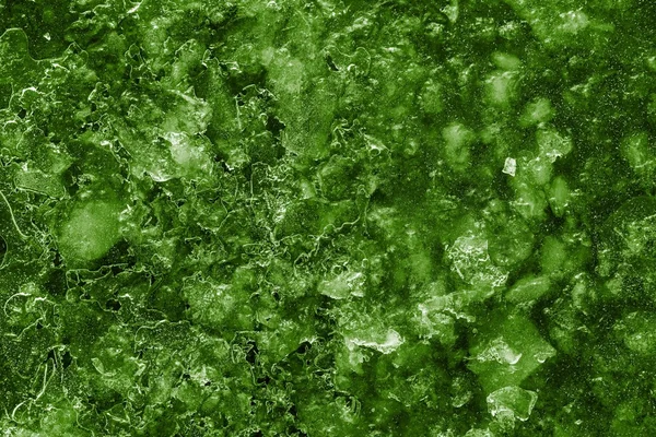 Padrão abstrato de gelo verde escuro — Fotografia de Stock