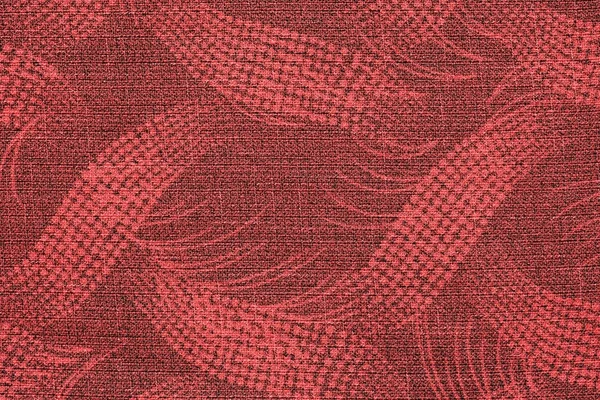 Fabric of red color with an abstract pattern — Stock Photo, Image