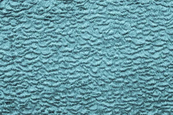 Texture short-haired fur fabric of azure color — Stock Photo, Image