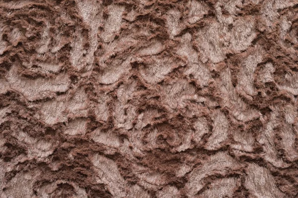 Abstrakte Textur aus braunhaarigem Fellstoff — Stockfoto