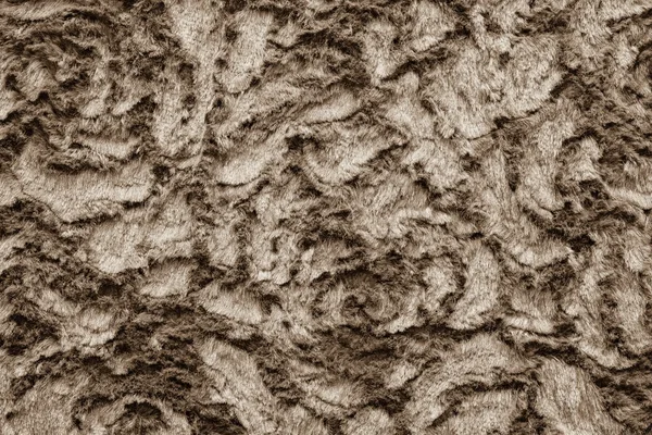 セピア色の毛皮の生地の抽象的なテクスチャ — ストック写真