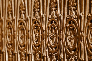 kahverengi renk antik sahte çit