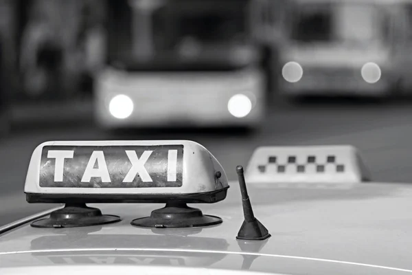 Emblem Taxi in monochromen Tönen — Stockfoto