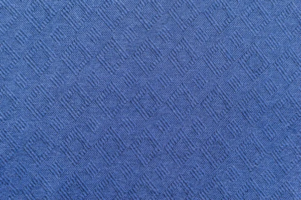 Knitted textured a herringbone of blue color — Stock Photo, Image