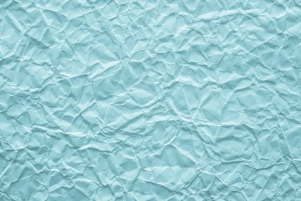 Texture carta sgualcita di colore turchese azzurro — Foto Stock