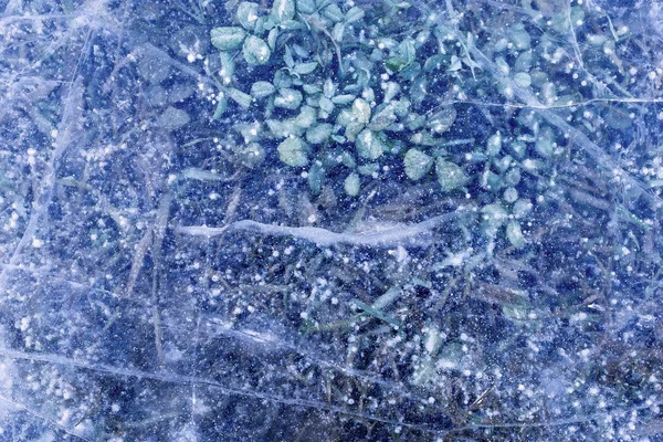Soyut doku doğal buz şeffaf mavi renk — Stok fotoğraf