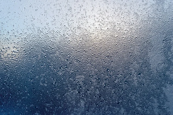 Fantastic abstract pattern frozen water on a glass — Stock Photo, Image