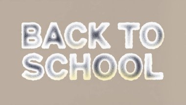 Okulun Yumuşak Metin Sanatı, Yumuşak 3D Typography Design, Eğitimsel Poster ve Pazarlama Harfleri