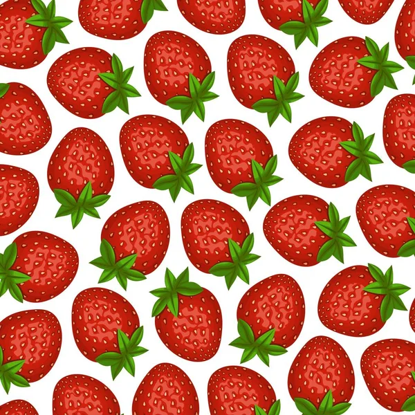 Textura Fresa Imagen Multicolor Fresas Sobre Fondo Blanco Primer Plano — Vector de stock