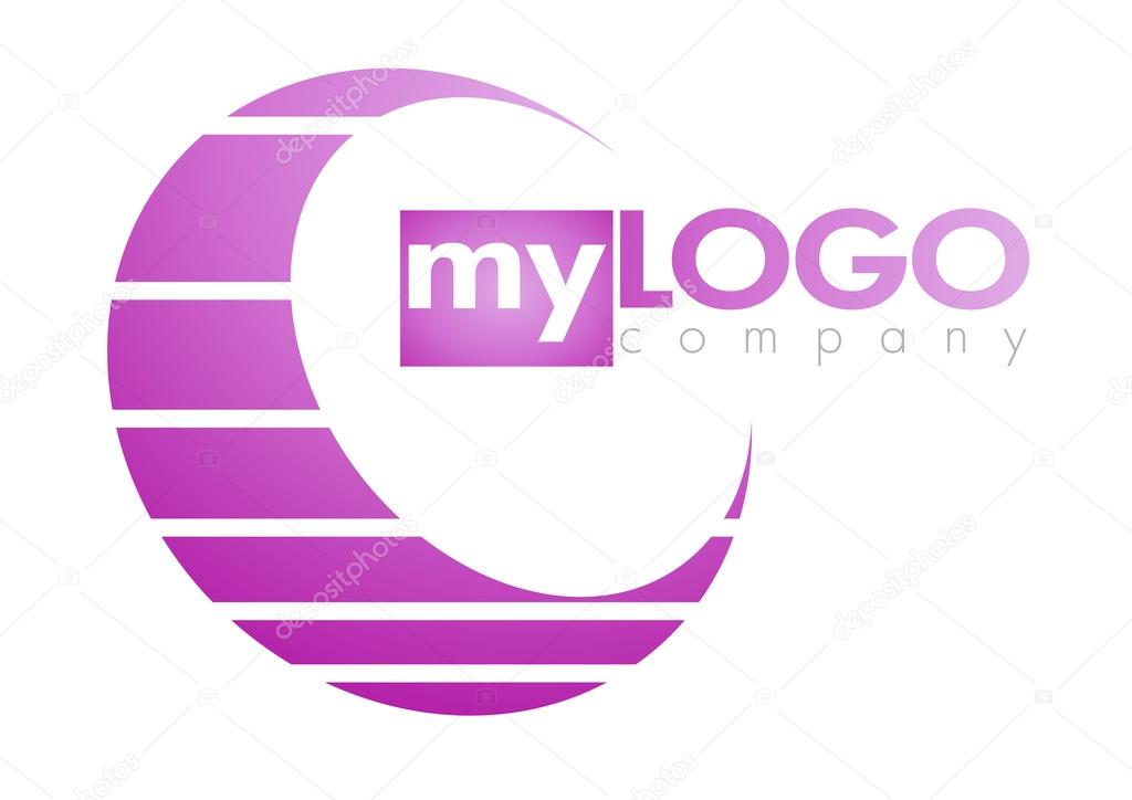 Business logo in colour sphere design with stripes