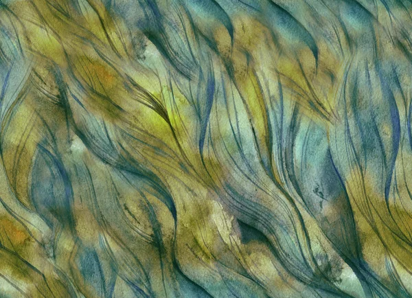 Vannfarget sømløs bakgrunn ser ut som hår eller tråder – stockfoto
