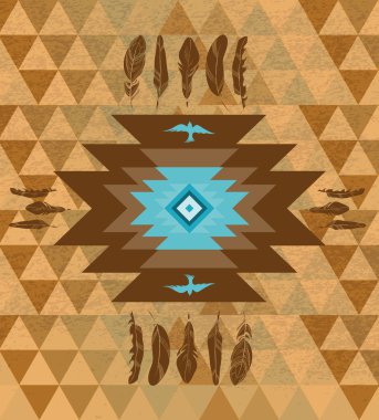 Vektör renkli dekoratif etnik yerlilerinin arka plan