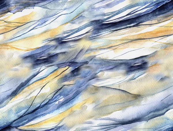 Безшовний візерунок з акварельними хвилями — стокове фото