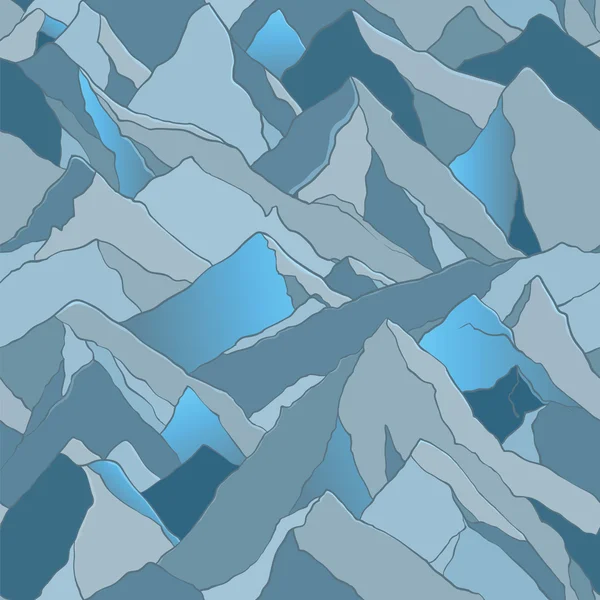 Motif sans couture avec des montagnes — Image vectorielle