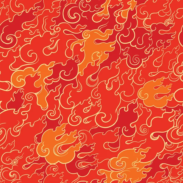 Patrón inconsútil fuego abstracto — Vector de stock