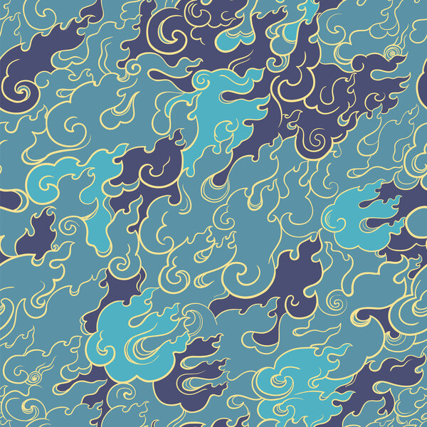 abstract fire seamless pattern