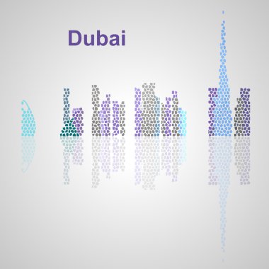 Dubai şehir silüetinin tasarımınız için