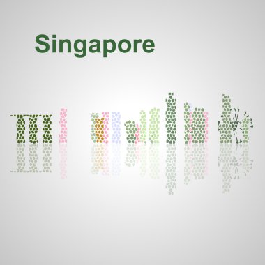 Singapur manzarası tasarımınız için