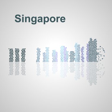 Singapur manzarası tasarımınız için