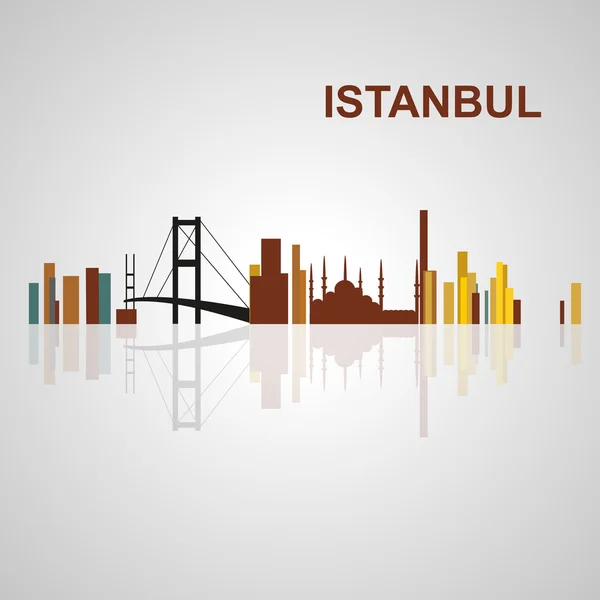 Skyline di Istanbul per il tuo design — Vettoriale Stock